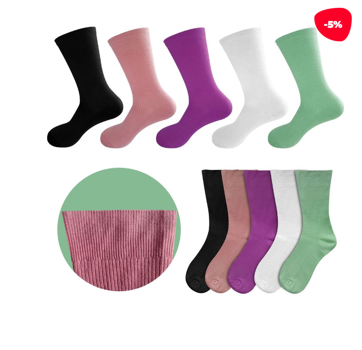 CALCETINES MUJER LISO MEDIA CANA BAMBU 12 UNI. TALLA: 36 - 39 - 1