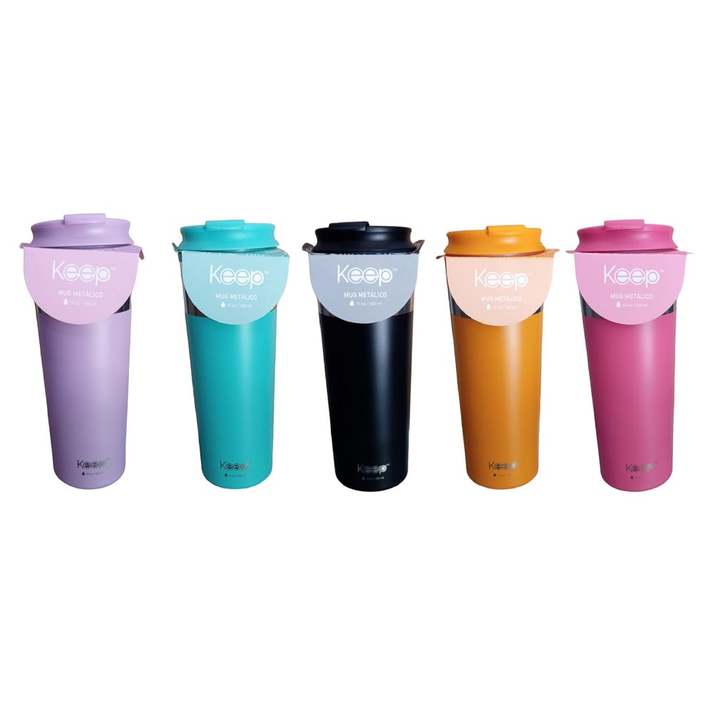 12 PCS VASO TERMICO MUG METALICO 450 ML KEEP - 1