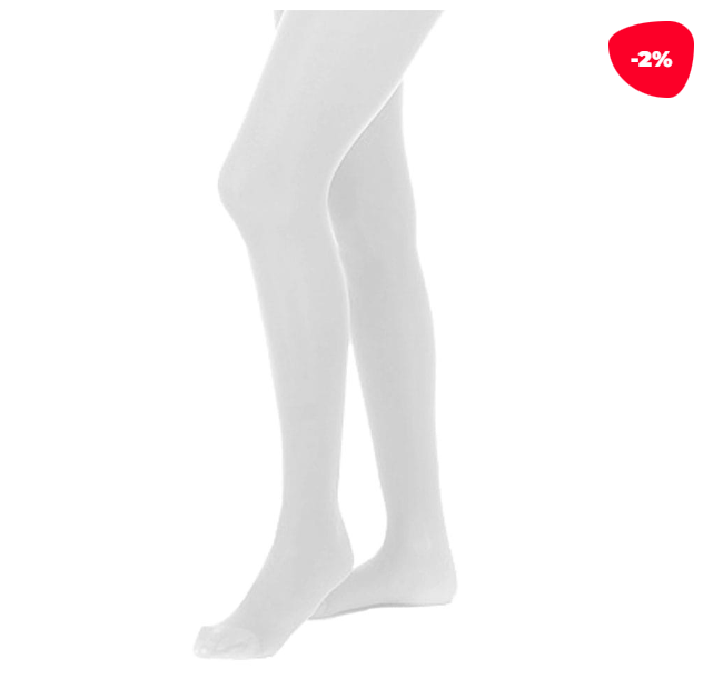 PANTYHOSE ESCOLAR BLANCO LINEA LYCRA | 12 UNID TALLA 05-06 - 1