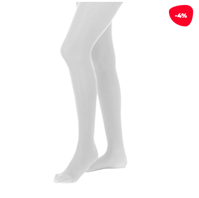 PANTYHOSE ESCOLAR LOLA BLANCA LINEA LYCRA TALLA 4 | 12 UNID - 1