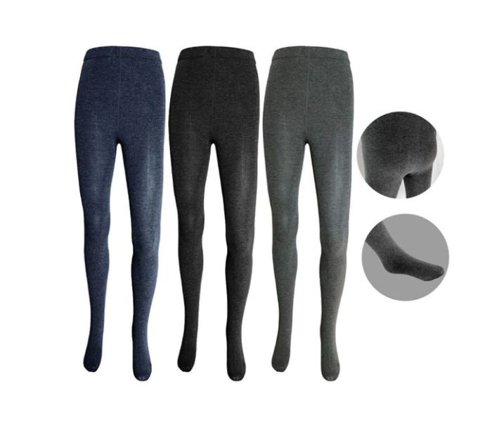BALLERINA ALGODÓN MUJER NEGRO/AZUL/GRIS SIN POLAR COLOR LISO 12 UNID TALLA UNICA - 1