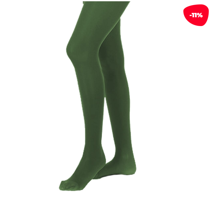 PANTYHOSE NIÑA VERDE ESCOLAR LINEA LYCRA TALLA 11-12 12 UNI. - 1