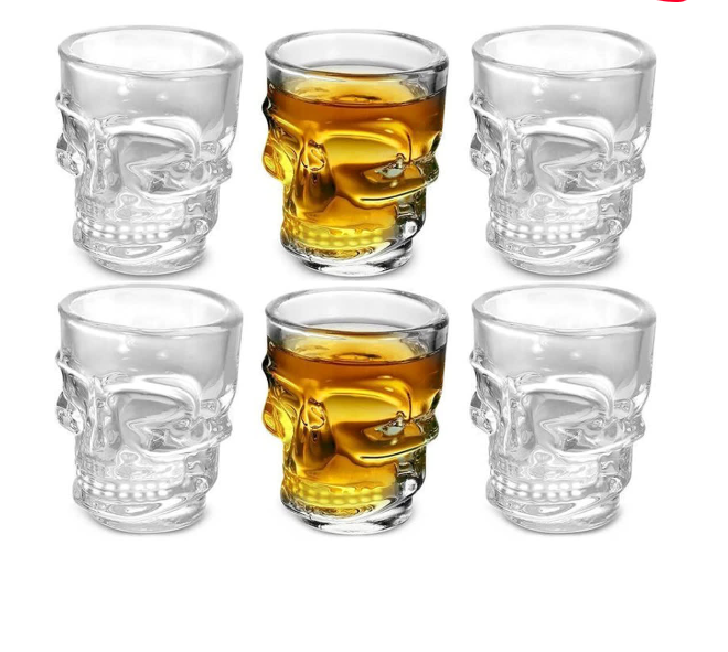 VASO SHOPERO CALAVERA VIDRIO 50ML - 1
