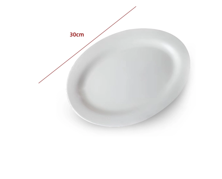 PLATO BLANCO LISO DE CERAMICA 30CM 12IN - 1