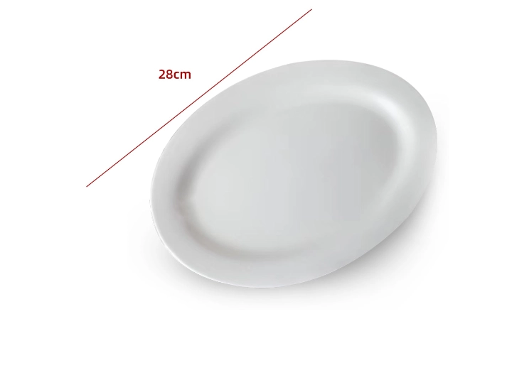 PLATO BLANCO LISO DE CERAMICA 28CM 11IN - 1