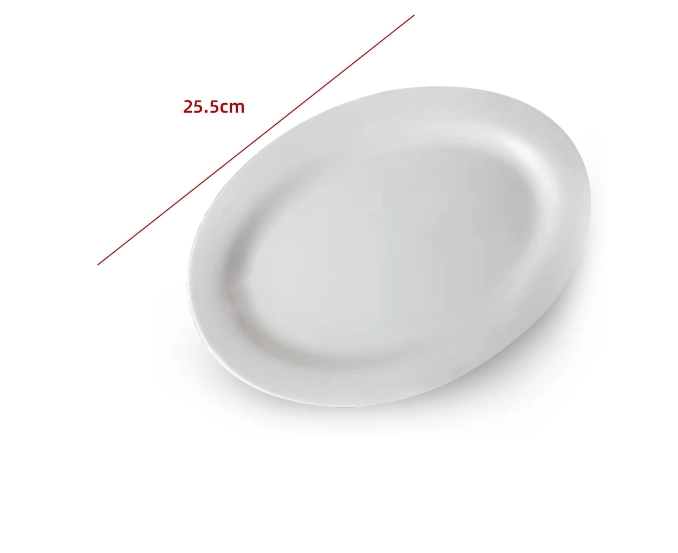 PLATO BLANCO LISO DE CERAMICA 25.5CM 10IN - 1