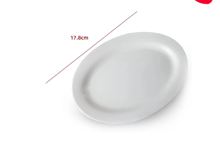 PLATO BLANCO LISO DE CERAMICA 17.8CM 7IN - 1