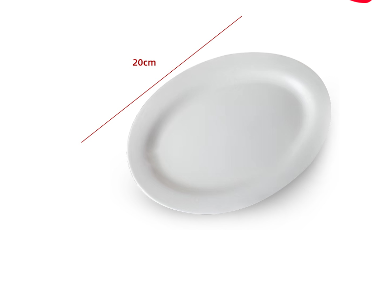 PLATO BLANCO LISO DE CERAMICA 20CM 8IN - 1