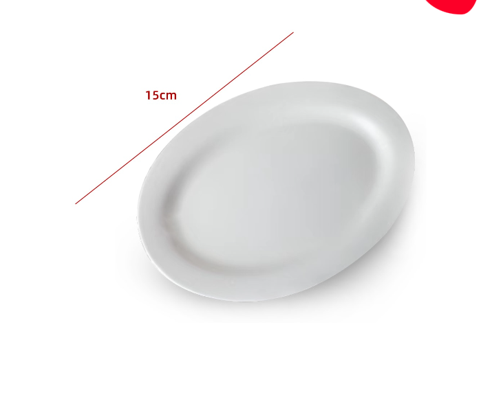 PLATO BLANCO LISO DE CERAMICA 15CM 6IN - 1