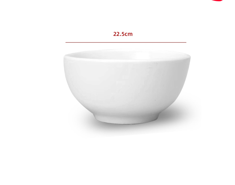 BOWL BLANCO LISO DE CERAMICA 22CM 9IN - 1