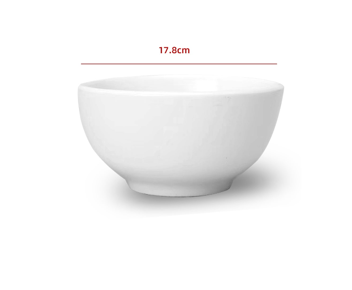 BOWL BLANCO LISO DE CERAMICA 17.8CM 7IN - 1