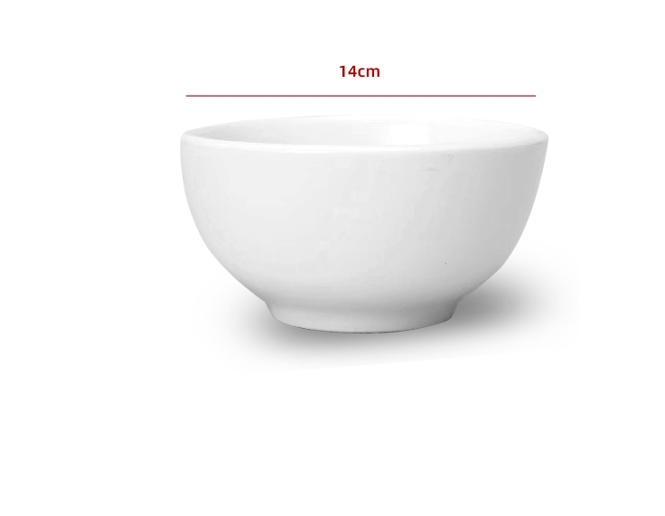 BOWL BLANCO LISO DE CERAMICA 14CM 5.5IN - 1