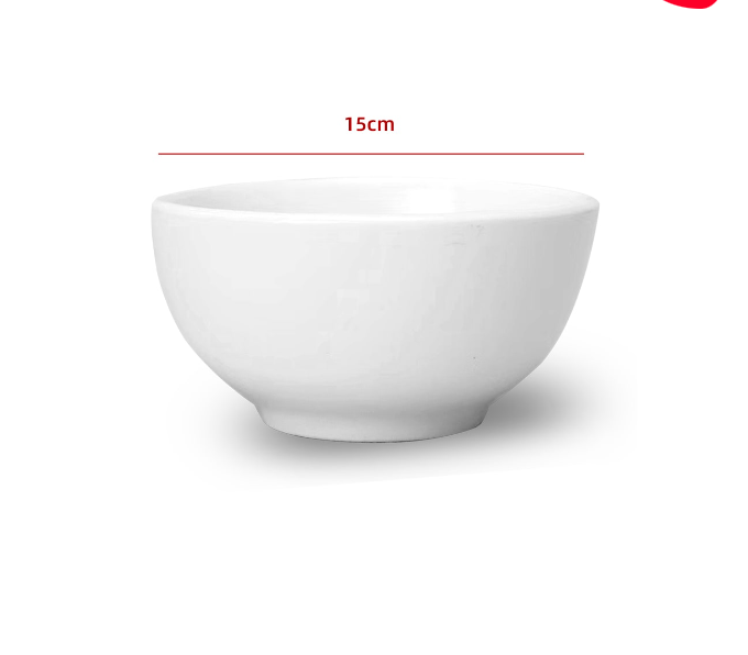 BOWL BLANCO LISO DE CERAMICA 15CM 6IN - 1