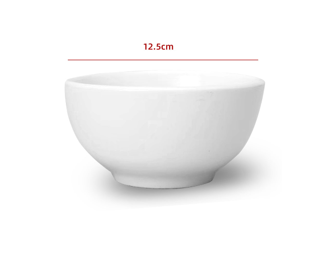 BOWL BLANCO LISO DE CERAMICA 12.5CM 5IN - 1
