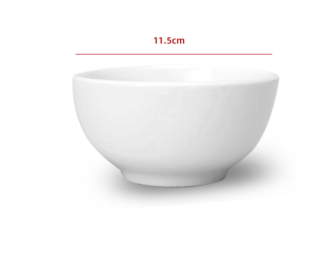 BOWL BLANCO LISO DE CERAMICA 11.5CM 4.5IN - 1