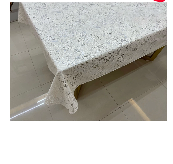 MANTEL PLASTICO ESTAMPADO FLORES EN ENCAJE 1.37X20M - 1