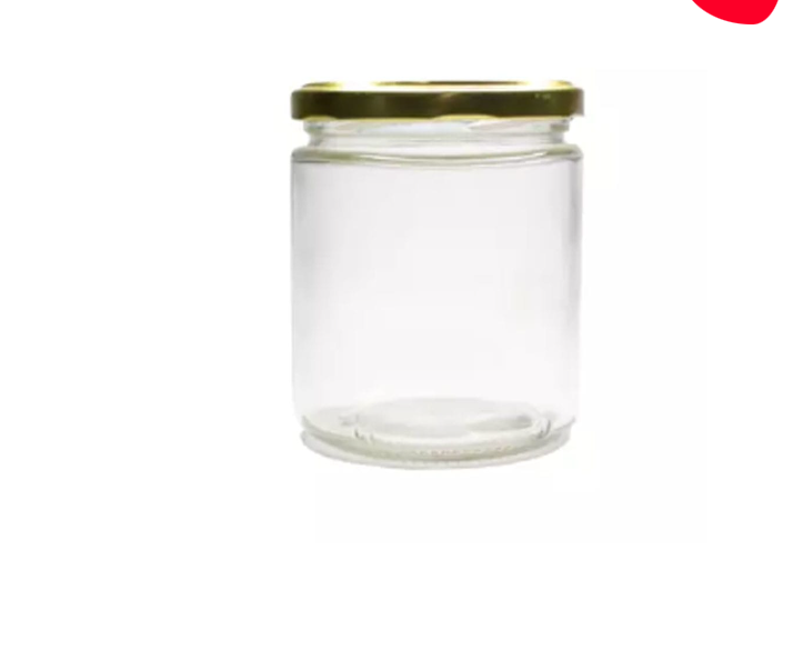 FRASCO DE VIDRIO CON TAPA ALUMINIO DORADO 100ML - 1