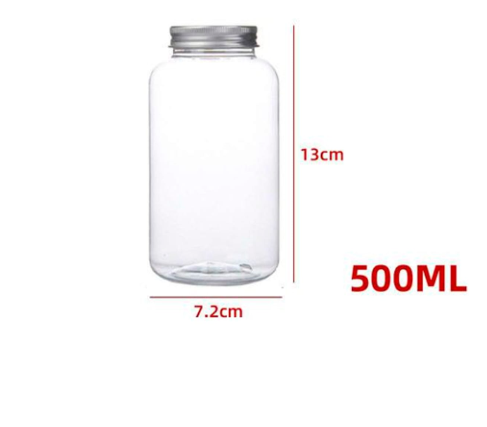 FRASCO DE VIDRIO CON TAPA DE ALUMINIO 500ML - 1