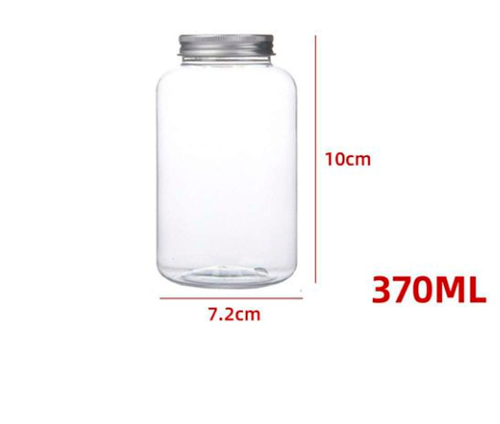 FRASCO DE VIDRIO CON TAPA DE ALUMINIO 370ML - 1