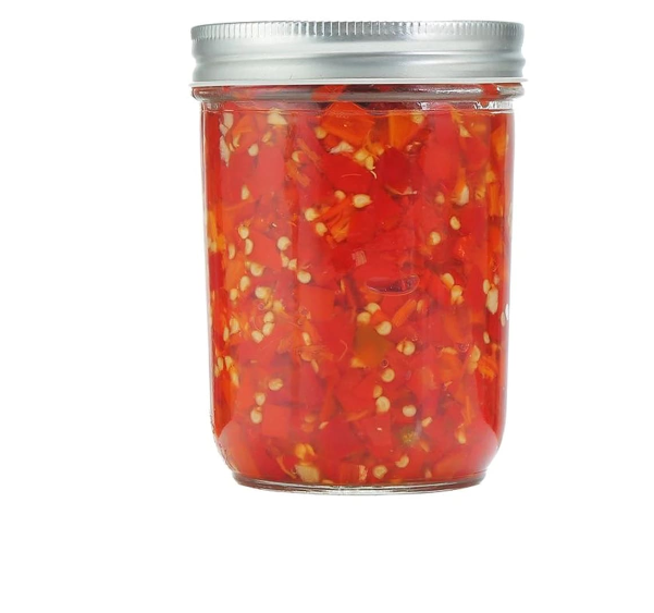 FRASCO DE VIDRIO CON TAPA DE ALUMINIO TRANSPARENTE 400ML - 1