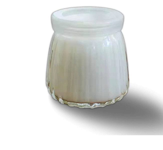 FRASCO DE VIDRIO CON TAPA DISEÑO LINEAS 200ML - 1
