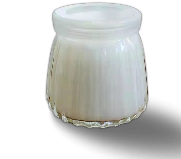 FRASCO DE VIDRIO CON TAPA DISEÑO LINEAS 100ML - 1