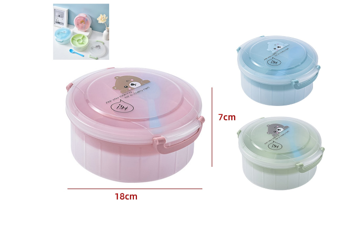 ENVASE LONCHERA PARA EL ALMUERZO DOS NIVELES OSOS 18X7CM - 1
