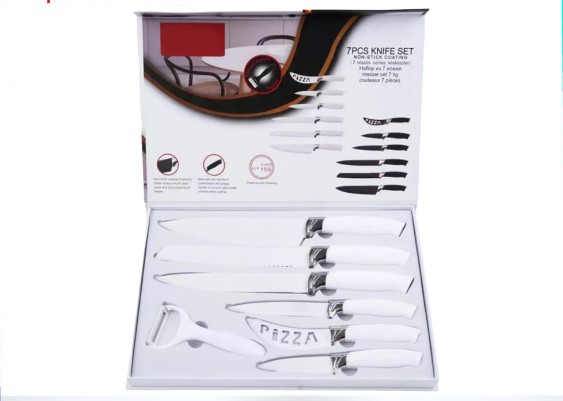 SET DE CUCHILLOS DE COCINA 7PCS (BLANCO) - 1