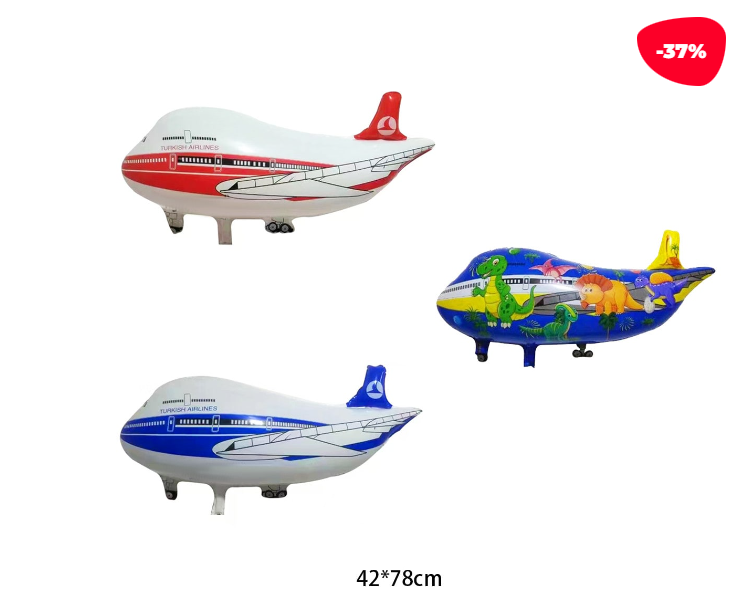 SET GLOBO HELIO DÍA DEL NIÑO AVIONES 24 UNID - 1