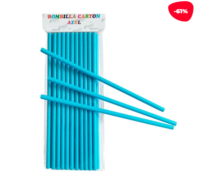 BOMBILLA CARTON AZUL 6X19CM 25 PCS - 1
