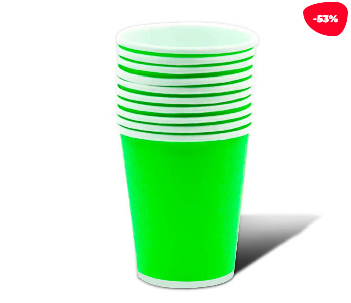VASO CARTON VERDE 87X75X53 6 UNID - 1