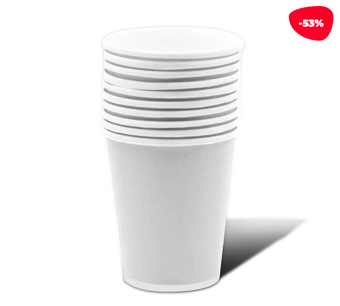 VASO CARTON BLANCO 87X75X53| 6 UNID - 1