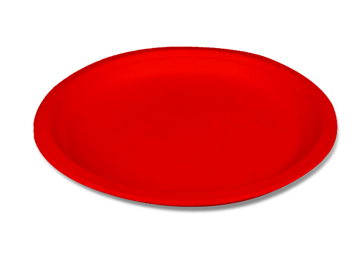 PLATO CARTON ROJO 18X18CM | 6 UNID - 1