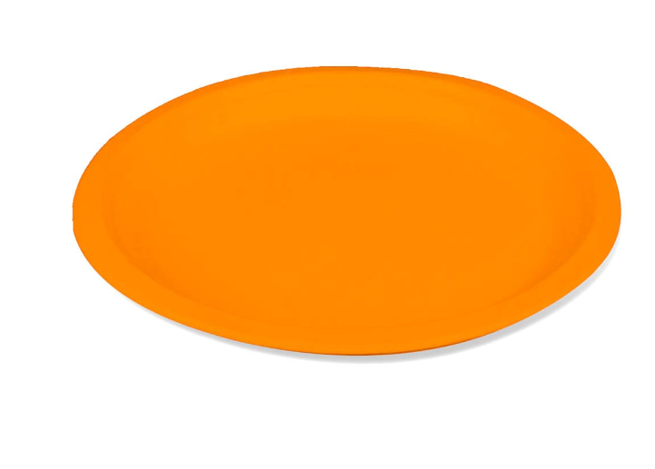 PLATO CARTON NARANJA 18X18CM | 6 UNID - 1