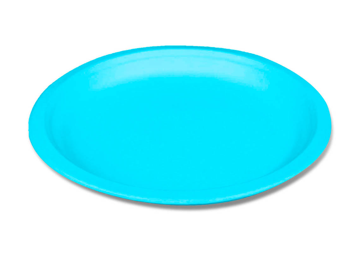 PLATO CARTON CELESTE 18X18CM | 6 UNID - 1