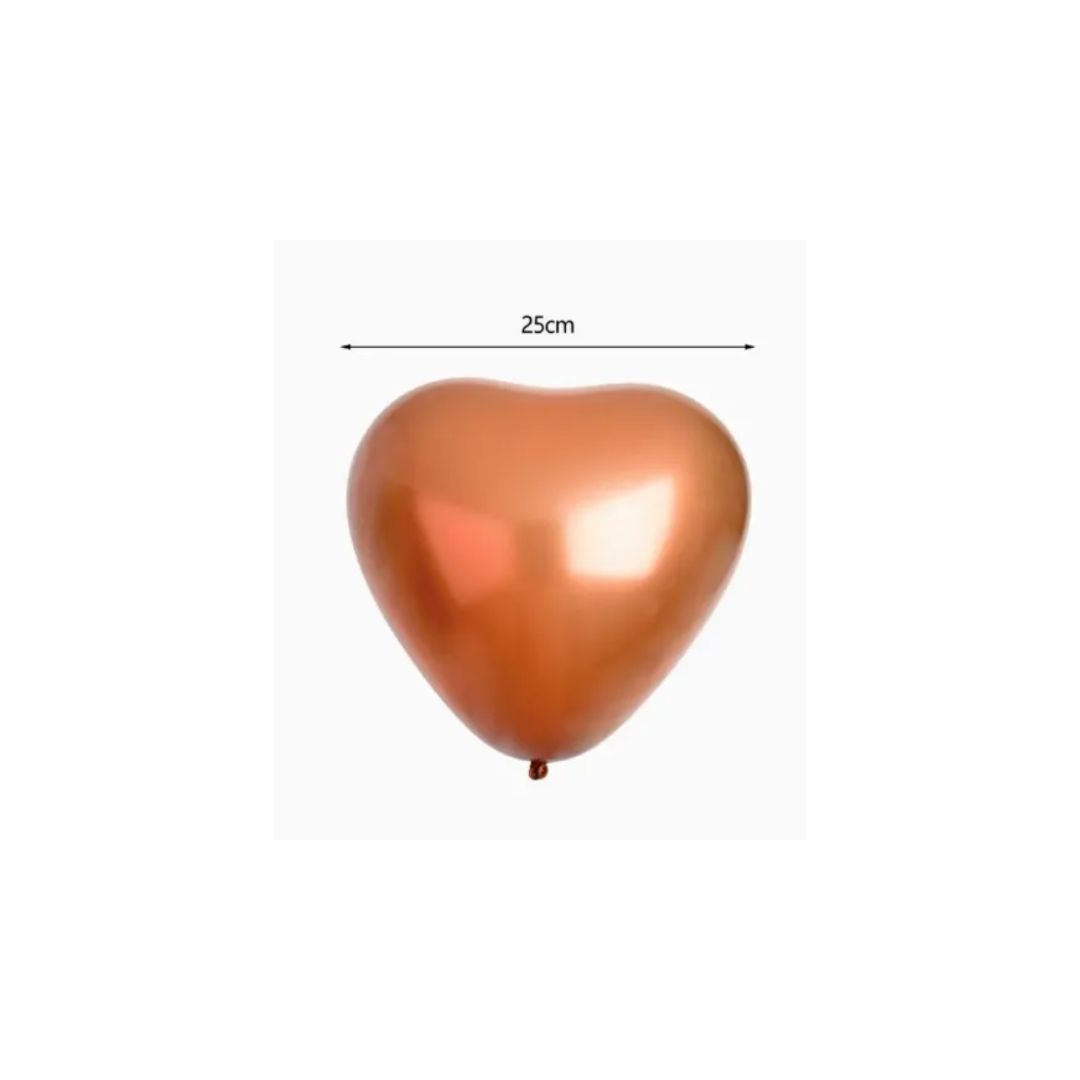 GLOBO CORAZÓN ORO ROSA - 1