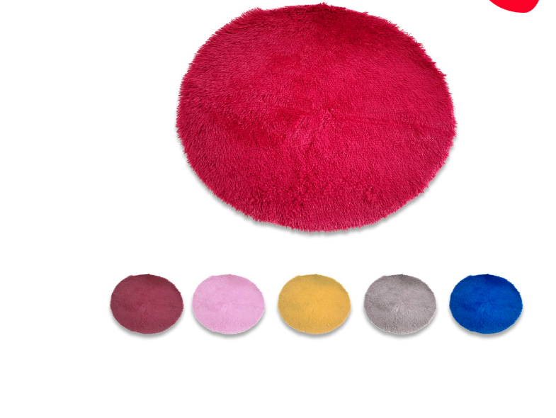LIMPIAPIES PLUSH CIRCULAR FELPA COLOR LISO 120 CM - 1