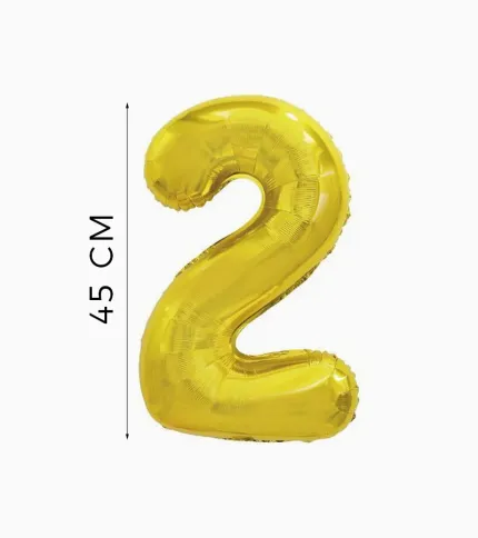 GLOBOS NÚMEROS DORADOS 45CM - 1