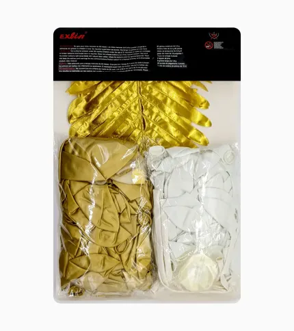 KIT GLOBO FORMA ARO DORADO - 1