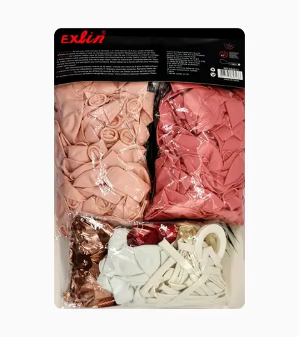 KIT GLOBO FORMA ARO ROSA - 1