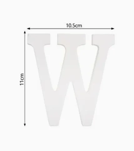 LETRA «W» DE MADERA - 1