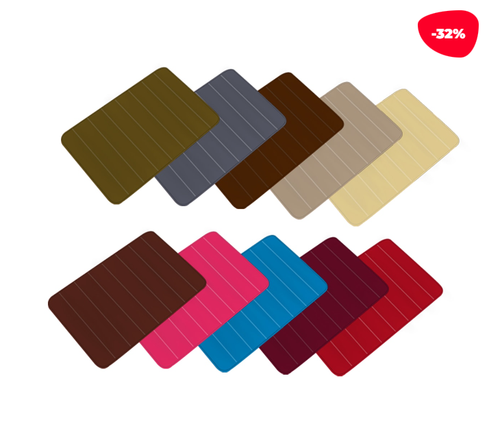 LIMPIAPIES DISEÑO PLUSH COLOR LISO LINEAS 50 X 80 CM - 1