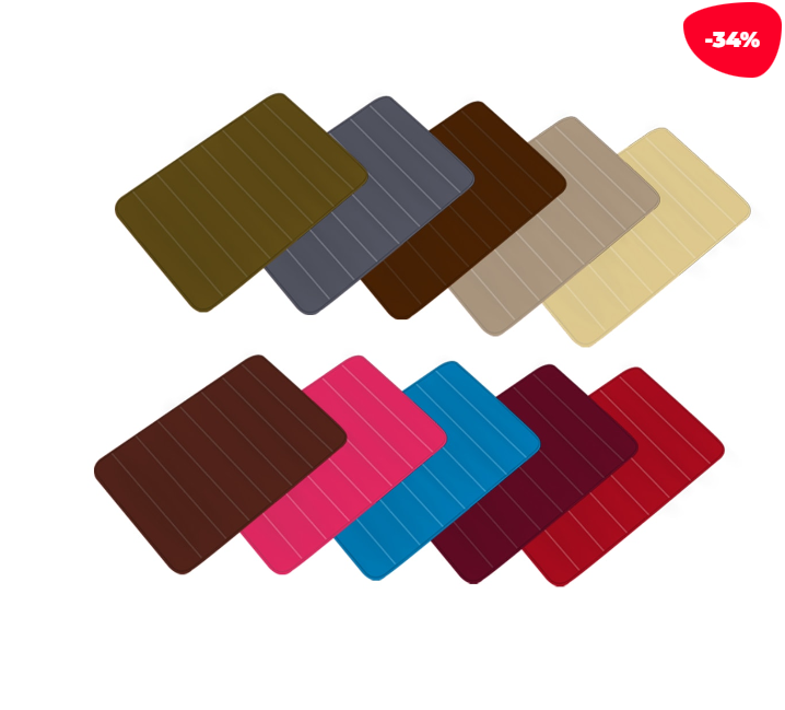 LIMPIAPIES DISEÑO PLUSH COLOR LISO LINEAS 40 X 60 CM - 1