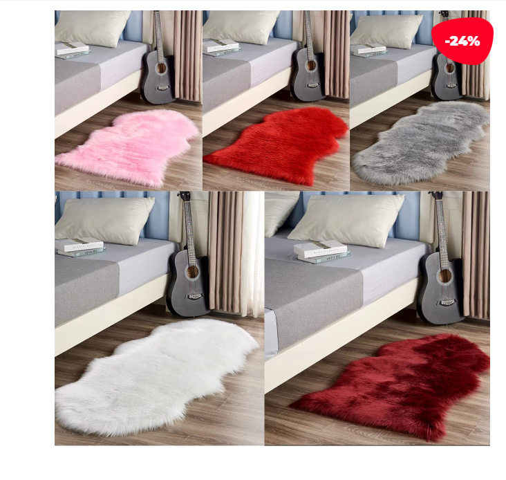 ALFOMBRA PELUDA FIGURA COLORES SURTIDOS 60 X 180 CM - 1