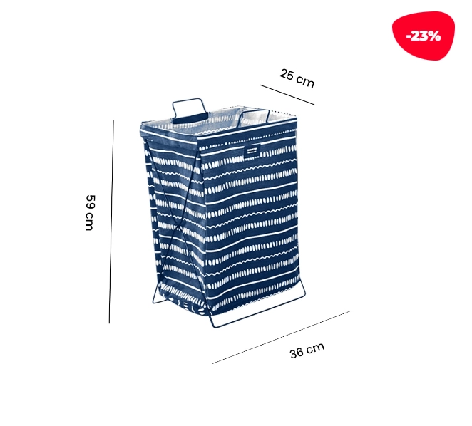 CESTO PARA ROPA PLEGABLE 36CM X 25CM X 59CM - 1
