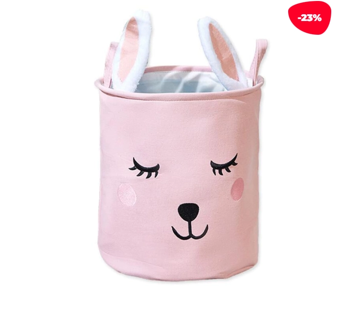 CESTO ORGANIZADOR DE ROPA ANIMALES 33X30CM - 1