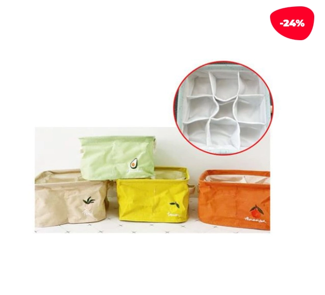 CESTO ORGANIZADOR CON SEPARADORES 28X28X12.5CM - 1