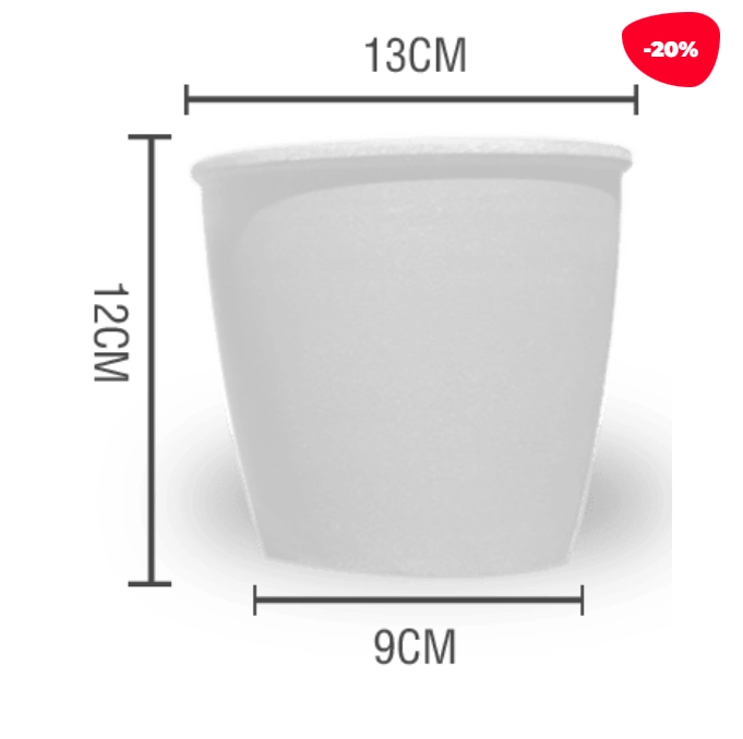 MACETERO PLASTICO CILINDRO JASPEADO BLANCO 13X9X12CM - 1