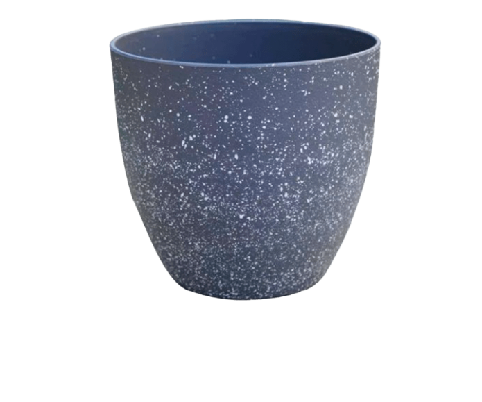 MACETERO PLASTICO JASPEADO CILINDRO 13.5X11.5CM - 1