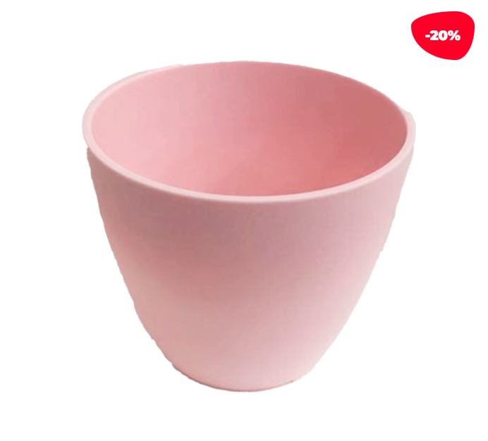 MACETERO PLASTICO CILINDRO LISO ROSADO 13.5X11.5CM - 1